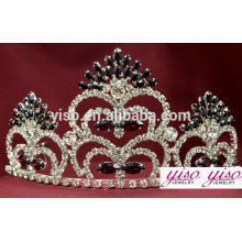 Tiara del rhinestone del rojo de princesa de la boda de la boda de la manera